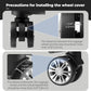 8 Pcs Upgrade Luggage Wheel Covers, Carry On Luggage Suitcases,Wear-Resistant, Anti-Noise, Silicone Wheel Protective Covers for 2-2.4" Spinner Wheel,Essential Travel Accessories (Black)