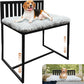 Beside Dog Bed,Adjustable Height Dog Bunk Beds,25.5‘’x18‘’Metal Dogs Bed Frame with Removable Cushion,Medium