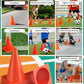 GHB Soccer Cones 7" 9" of 12 24 Pack Disc Soccer Sport Cones Training Field Marker Agility Cones for Basketball, Coaching, Practice Equipment Includes Drills Guide