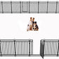 Dog Fence Outdoor Indoor, 40" Inch Height 32 Panels Dog Playpen for Large/Medium/Small Dogs Metal Dog Pen for Yard Camping and RV | Black-Silver