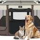 Foldable Pet Kitten Playpen, Upgrade Waterproof Portable Cat Dog Playpen Kennel Tent for Small Dog Cat, Removable Shade Cover, Come with Free Carrying Case, Indoor Outdoor Use for Small Pet, Brown