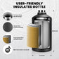 One Gallon Water Bottle Insulated, Triple Walled Vacuum Stainless Steel (Cold for 48 Hrs), Leak Proof & Non-BPA, Large Water Flask Jug with Paracord Handle & Straw Spout Lids