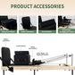 Foldable Pilates Reformer with Sitting Box, Double Jump Boards – Wooden Pilates Reformer Machine with Velvet Straps, German Springs, Smooth Aluminum Rails, Pilates Machine for Home