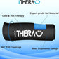 iTHERAU Knee Ice Pack Wrap 2 Pack, Reusable Gel Cold Pack with Cold/Hot Therapy, Cold Compression Sleeve for Elbow, Knee, Calf & Ankle for Pain Relief, Swelling, Surgery, Sports Injuries -Black, M