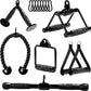 Yes4All Tricep Press Down Cable Machine Attachment Set, LAT Pulldown Attachment, Cable Machine Accessories for Home Gym