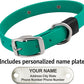 Biothane Custom Dog Collar – Waterproof, Stink-Proof Personalized Collar with Name & Phone Number – Durable, Many Sizes and Colors – Assembled in USA – Assembled in USA (Teal)