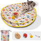 28-Inch Automatic Cat Toys Cat Play Mat with Motion-Activated Rolling Ball–Interactive Hide-and-Seek Cat Toy for Indoor Cats’ Exercise