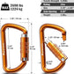 FresKaro 3inch 12kN-2698lbs Auto Locking Carabiner Clips, Solid D Shape, Heavy Duty 7075 Aluminum, Lightweight 1.09oz, Rust Proof, for Hammock, Hiking, Dog Leash, Keychain etc., Multi-Colors