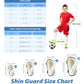 Shin Guards Soccer Kids Youth, CE Certified Airsfish Shin Guard Protection Gear for 2-18 Years Old Boys Girls Teenagers High Impact Resistant Breathable Comfortable 1 Pair 4 Sizes