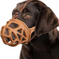 BARKLESS Dog Muzzle, Basket Muzzle for Biting, Chewing and Scavenging, Humane Cage Mouth Cover, Perfect for Grooming and Training Large Aggressive Reactive Dogs (XL, Brown)