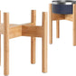 Dog Bowl Stand for Large Dogs - Raises Feeders and Bowls to 12-inch High, Expandable Sideways, Compatible to Various Sizes of Slow Feeders, Water Dishes and Fountains - Bamboo