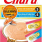 INABA Salmon Churu Cat Treats, Lickable, Squeezable Creamy Purée Cat Treat with Green Tea Extract & Taurine, 0.5 Ounces Each Tube, 10 Tubes, Scallop & Chicken Variety