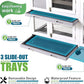 Rabbit Hutch, Indoor Cage Outdoor Two Story Bunny with Asphalt Roof Guinea Pig with Removable No Leaking Tray, Ramp, Pet House for Small Animals
