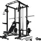 RitFit Multi-Function Squat Rack Power Cage PPC03 with Cable Crossover System, 1000LBS Capacity Power Rack and Packages with Optional Weight Bench, Barbell Weight Set, for Garage Workout & Home Gym