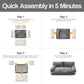 MEWOOFUN Dog Beds for Small Medium Dogs with Removable Washable Cover, Fluffy Dog Sofa with Non-Slip Bottom (Dark Grey, 33.5" L X 25.6" W X 11.5" Th)