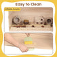 Snowtaros Wooden Hamster Cage, Large Hamster Cages and Habitats Chewproof, with 2 Openable Acrylic Top, Small Animal Cage for Mouse Gerbil Quail Dwarf Syrian Hamsters (31.5" L*15.7" W*15.7" H)