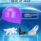 Kids Swim Goggles, Swimming Goggles for Kids Toddlers 3-14 with Swim Cap, Nose Clip, Nose Bridge, Ear Plugs