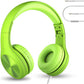 LilGadgets Connect+ Pro Wired Kids Headphones for School w/Microphone, Volume Limiting & Noise Reduction Over-Ear Headset w/Cord, SharePort Technology & SoftTouch Padding, Green Headphones for Kids