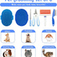 Pet Grooming Kit with Slicker Brush Bath Massage Glove Brush Pet Shedding Comb Nail Clipper Trimmer 6 Piece Set for Rabbit Kitten Guinea Pig Cat Chinchilla Ferret Small Animals