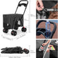 Pet Stroller Cat Dog Stroller Travel Folding Pet Carriers（Black）