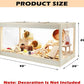 Prolee Hamster Cage Wooden, Mice and Rat Habitat, Hamster Cage with Openable Mesh Top, Clear Acrylic Solid Built with Lock Design, Oak 40"