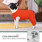 Kuoser Dog Recovery Suit for Rear Legs, Dog Surgical Suit with Pants Cover to Prevent Licking Wounds, Dog Onesie for Surgery Female Spay Male Neuter, Anti Licking Dog Recovery Leg Sleeve, Orange L
