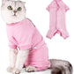 LIANZIMAU Cat Surgical Recovery Suit Professional for Male Female Dog Abdominal Wounds Cone E-Collar Alternative Anti-Licking Pet Surgical Recovery Pajama Suit Soft Fabric Onesie for Cats