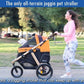 Run Performance Jogging Sports Stroller with Comfort Rubber Wheels/Zipper-Less Entry/1-Hand Quick Fold/Aluminum Frame for Small/Medium Dogs, Cats and Pets (Speed Yellow)