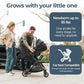 Inglesina Quid³ Stroller, Cosmic Black - Compact Reclining Travel Stroller for Baby & Toddler 0-55 lbs, One Hand fold, Car seat Compatible, Airplane Overhead, Lightweight, Foldable, XL UPF 50+ Canopy