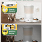 Gimars 5L Automatic Cat Feeder for 2 Cats, Programmable 1-6 Meals Cat Food Dispenser with Stainless Steel Bowl, Easy Setup, Dual Power Supply,10s Meal Call Timed Pet Feeder for Cats and Small Dogs