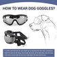 Pack of 2 Dog Goggles Dog Sunglasses for Medium to Large Breed Anti-UV Eye Protection with Adjustable Straps- Silver