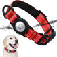 TagME Airtag Dog Collar,Waterproof Reflective Pet Collar with Airtag Holder,Soft Padded and Double D-Rings for Extra Large Dogs,Red