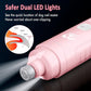 Casfuy Dog Nail Grinder with 2 LED Light for Large Medium Small Dogs - 3X More Powerful 2-Speed Electric Pet Nail Trimmer Rechargeable Quiet Painless Paws Grooming & Smoothing Tool