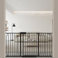 ALLAIBB Extra Wide Pressure Mounted Baby Gate Walk Through Child Kids Safety Toddler Tension Black Long Large Pet Dog Gates with Extension for doorways Kitchen (52.76-62.2"/134-158cm, Black)