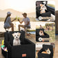 Dog Car Seat for Small & Medium Dogs Under 35lbs, Detachable & Washable Pet Car Seat, Interior Height 6 Inches Pet Travel Bed with Storage Pockets and 2 Dog Safety Belts (Black)