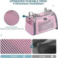 PETSFIT Cat Carrier for Large Cats, Dog Carriers for Small Dogs Under 25 Lbs, Soft Pet Carrier, Cat Crates for Indoor Cats with Cozy Extendable Mat (Large, Pink)