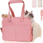 Dog Carriers for Small Dogs, Soft Sided Folding Small Dog Carrier for Dogs Medium Cats Puppies up to 13 Lbs, Washable Breathable Puppy Carrie Carrier for Outdoor Travel (Small Pink)