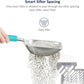 WePet Cat Litter Scoop, Aluminum Alloy Sifter, Kitty Metal Scooper, Deep Shovel with Diagonal Sifting Hole, Long Handle, Kitten Poop Lifter for Litter Box, Large Size, Turkish Blue Handle