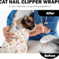 27.6"Cat Grooming Wrap, Self Adhesive Cat Wrap for Cutting Nails, Anti-Escape Calming Cat Swaddle Wrap for Medicine Ear Cleaning, Alpaca Anti-Scratch Cats Burrito Restraint Blanket, Practical Pet Tool