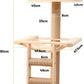 KVIDA Extra-Sturdy Wooden Cat Tree for Large Cats – Modern 3-Level Tower with Hammock, Anti-Tip Sisal Posts & Oversized Perch, Ideal for Indoor Big Cats & Multi-Cat Homes