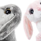 My OLi Bunny Stuffed Animal Pack of 2 Plush Rabbit 7in Stuffed Bunny with Floppy Ear Bedtime Friend Soft Toy Gifts for Girls Boys Kids, Gray & Pink