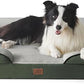 Bedsure Orthopedic Dog Beds Large Sized Dog - Washable Large Dog Cat Bed Waterproof, Comfort Dogs Couch Sofa with Washable Removable Cover, Pet Bed with Nonskid Bottom, Boreal Canopy Green, 35"
