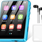 64GB Mp3 Player with Bluetooth 5.3 Blue, SWOFY M4 Music Player with 2.4" Touch Screen, HD Speaker FM Radio, Recording Support up 128GB