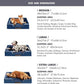 Friends Forever Orthopedic Dog Bed, Bolster Dog Bed with Memory Foam Pet Couch Sofa and Removable Washable Cover, Ally Navy, 42x32x7