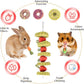 31 Pcs Small Pet Chew Toys for Dental Health - Natural Apple Wood, Timothy Grass Sticks & Sweet Bamboo, Teeth Grinding Toys for Rabbits, Guinea Pigs, Hamsters, Chinchillas Cage Accessories