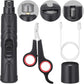 Lasnten 2 Pcs Bird Nail Grinder with Bird Nail Clipper Bird Nail Trimmer Bird Nail File with LED Lamp Grooming Tool for Bird Parrot Budgerigars Parakeets Myna Conure Finches Lovebirds (Black)