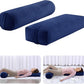 ROYALAY 2 Pcs Yoga Bolster Pillow for Restorative Yoga, Rectangular and Cylinder Meditation Pillow Set with Carrying Handles, Supportive Cushion for Exercise Workout Stretching Meditation,Dark Blue