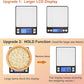 BOMATA 0.01g/1kg Upgraded Small Digital Scale, USB Rechargeable, with Larger Display and Hold,Tare Function, 9 Units, High Precision Digital Scale Grams and oz for Small Item, Kitchen…