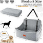 Dog Car Seat for Medium & Large Dogs Up to 55lbs, Memory Foam Cushion, Washable Cover, Safety Straps & Non-Slip Base(Grey,Large)