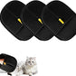 2025 Upgraded Pet Hair Removal Glove |Double-Sided – Reusable Grooming & Bathing Glove for Dogs and Cats |Soft Silcone Touch |Easy Deshedding and Cleaning Mitt (Black, 3 PCS)